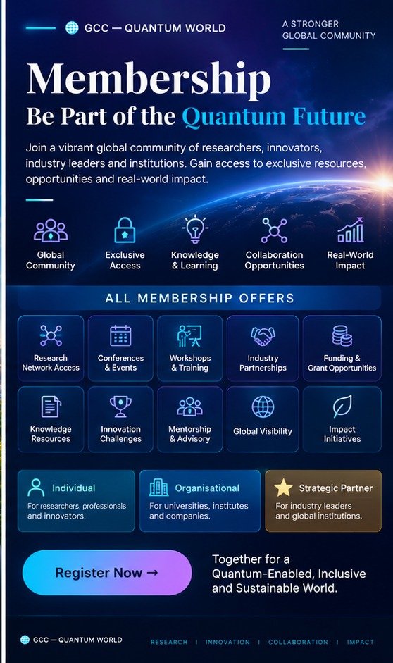 GCC — Quantum World Membership — global community, exclusive access, knowledge and real-world impact for individuals, organisations and strategic partners